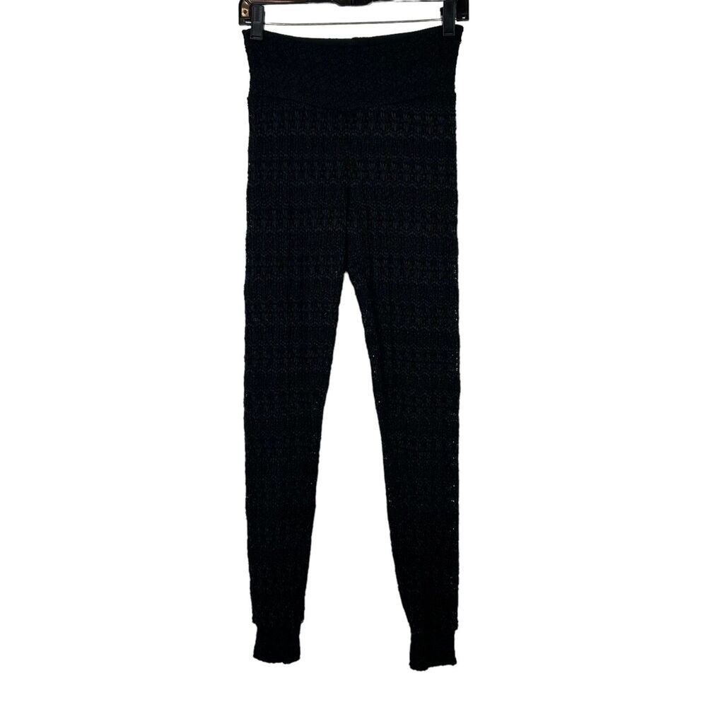 Nightcap pants Womens size 1 XS Mid Rise Lace skinny black sheer Msrp $187